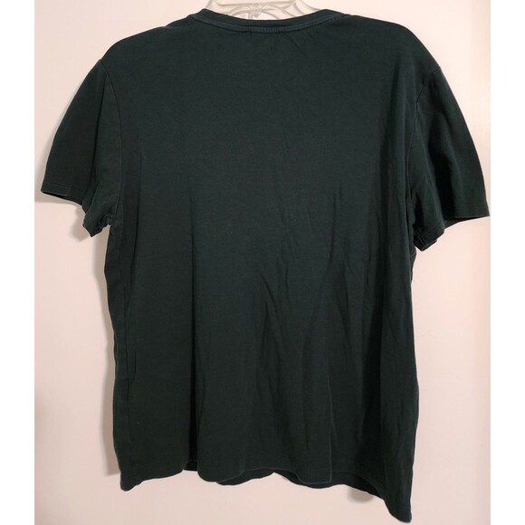Express Shirt Mens Green Crew Neck Short Sleeve Solid Pullover Size Medium - Picture 4 of 4